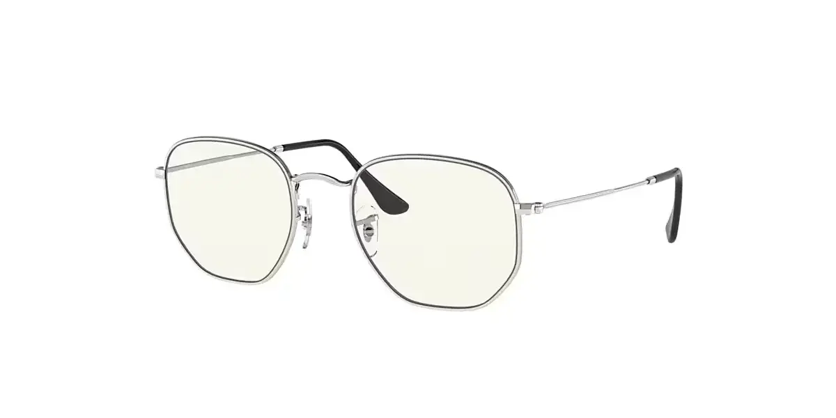 Minimalist thin wire eyeglasses on a professional man.