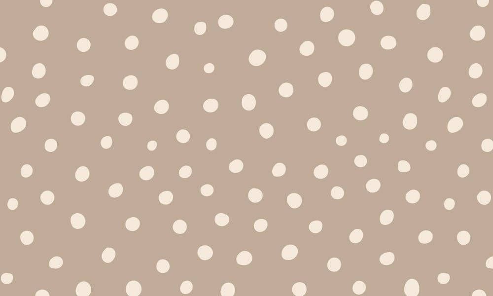 Brown Polka Dot Set With Cream Accessories