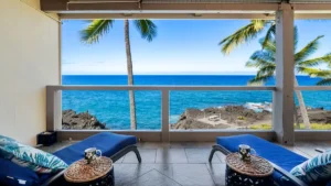 Luxury tropical vacation with overwater villa and turquoise lagoon
