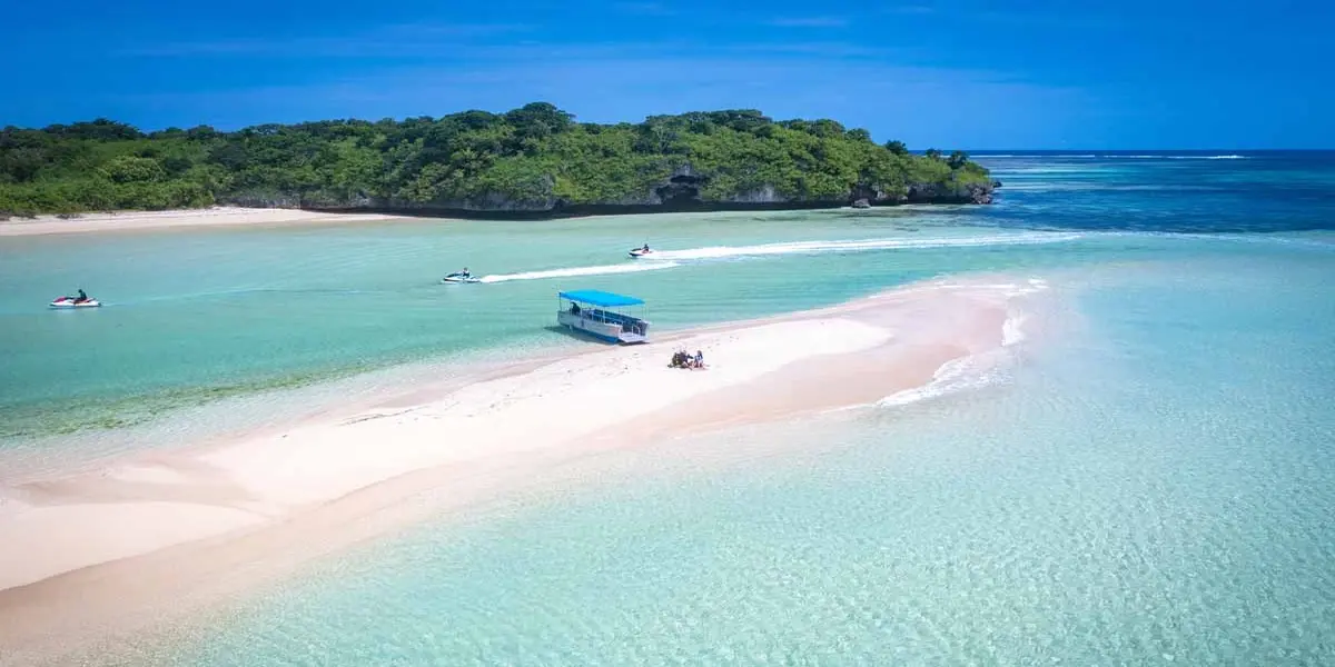Fiji tropical island beach and snorkeling