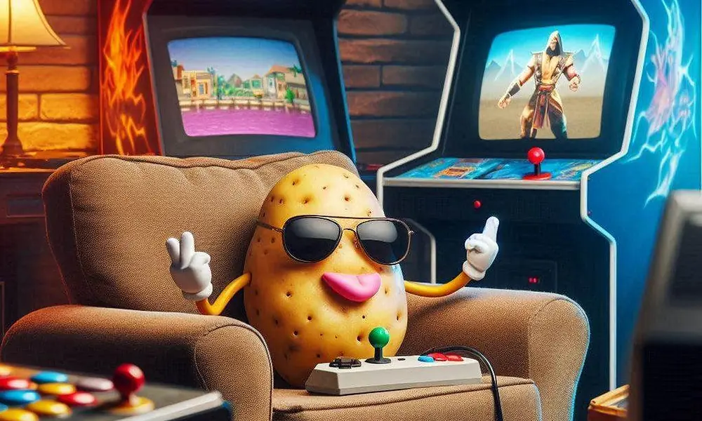 Male gamer sitting at a gaming setup wearing a headset, ready to pick cool game nicknames